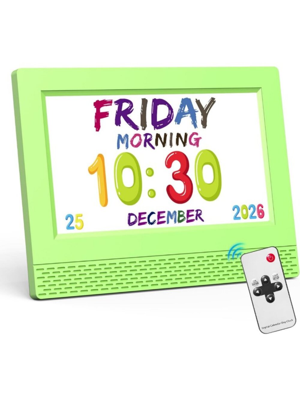 Kids Digital Alarm Clock with Voice Reminders & 7-Inch Eye-Caring Display